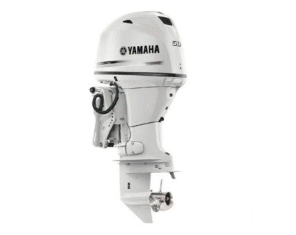 Yamaha 50hp White Outboard | Remote Mechanical, 20" Shaft | F50LC2